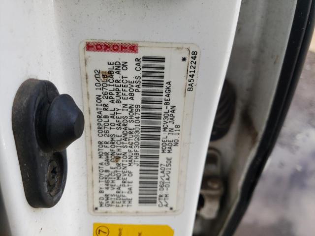 Photo 10 from auction – 2003 LEXUS ES 300 with VIN JTHBF30G930104799