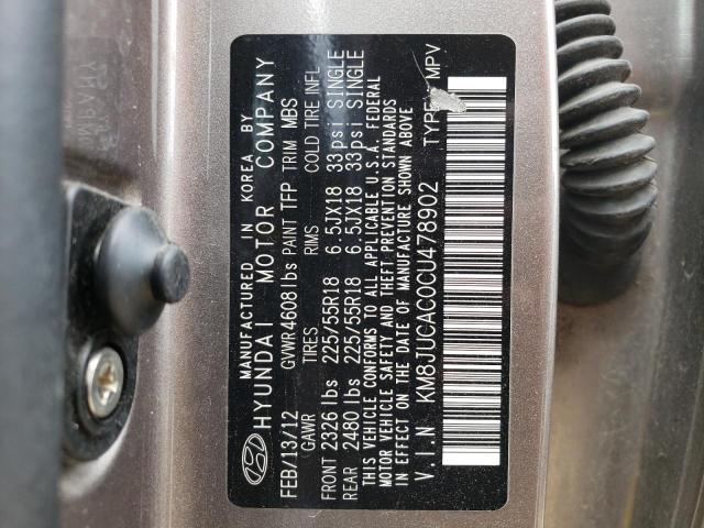 Photo 10 from auction – 2012 HYUNDAI TUCSON GLS with VIN KM8JUCAC0CU478902