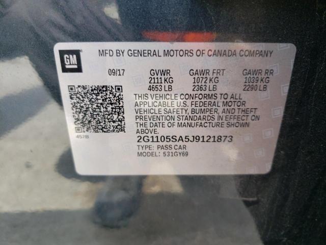 Photo 10 from auction – 2018 CHEVROLET IMPALA LT with VIN 2G1105SA5J9121873