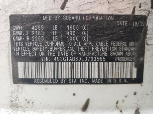 Photo 10 from auction – 2020 SUBARU IMPREZA with VIN 4S3GTAB60L3703565