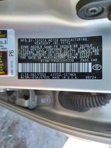 Photo 10 from auction – 2014 TOYOTA CAMRY L with VIN 4T1BF1FK0EU345238