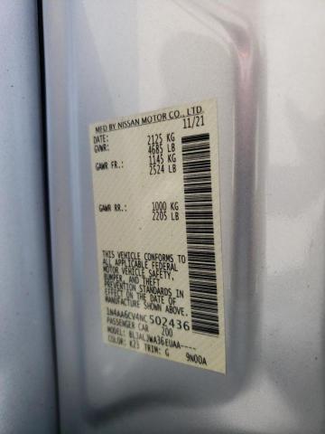 Photo 10 from auction – 2022 NISSAN MAXIMA SV with VIN 1N4AA6CV4NC502436