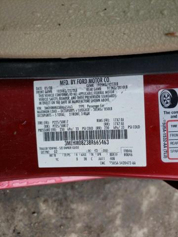 Photo 10 from auction – 2008 MERCURY MILAN PREM with VIN 3MEHM08Z38R665463