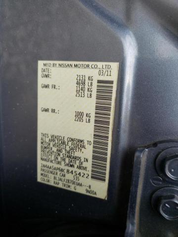Photo 10 from auction – 2011 NISSAN MAXIMA S with VIN 1N4AA5AP6BC845422