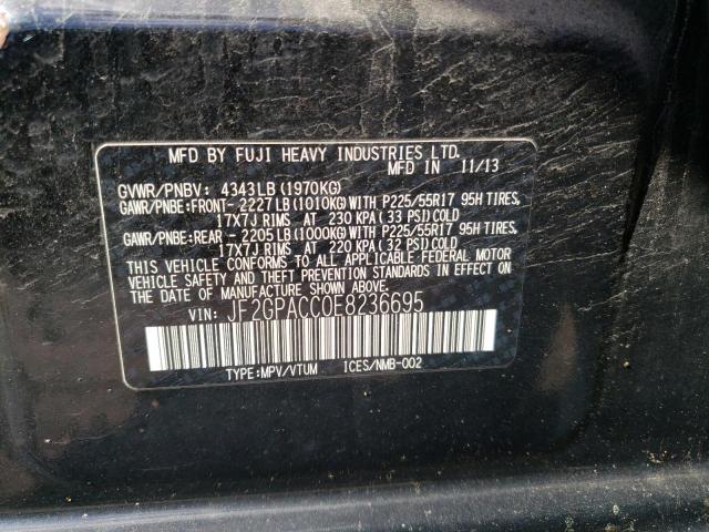Photo 10 from auction – 2014 SUBARU XV CROSSTR with VIN JF2GPACC0E8236695