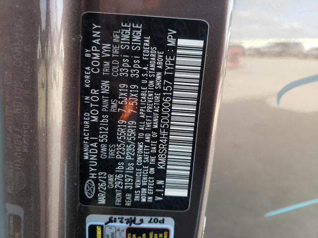 Photo 10 from auction – 2013 HYUNDAI SANTA FE L with VIN KM8SR4HF5DU006157