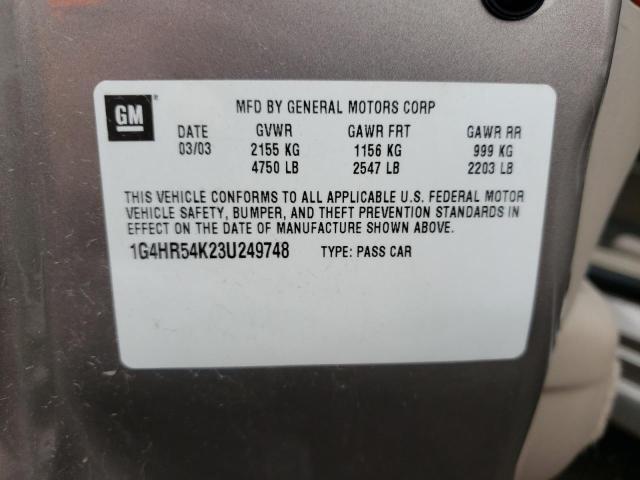 Photo 10 from auction – 2003 BUICK LESABRE LI with VIN 1G4HR54K23U249748
