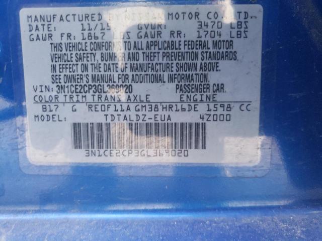 Photo 10 from auction – 2016 NISSAN VERSA NOTE with VIN 3N1CE2CP3GL369020