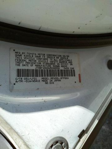 Photo 10 from auction – 1998 LEXUS ES 300 with VIN JT8BF28G0W5048550