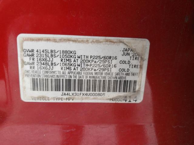 Photo 10 from auction – 2004 MITSUBISHI OUTLANDER with VIN JA4LX31FX4U000805