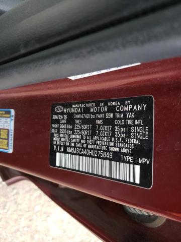 Photo 10 from auction – 2017 HYUNDAI TUCSON LIM with VIN KM8J3CA40HU275849