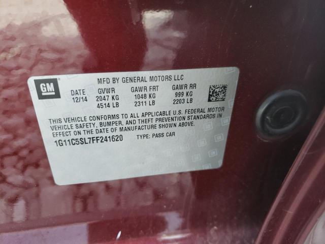 Photo 10 from auction – 2015 CHEVROLET MALIBU 1LT with VIN 1G11C5SL7FF241620