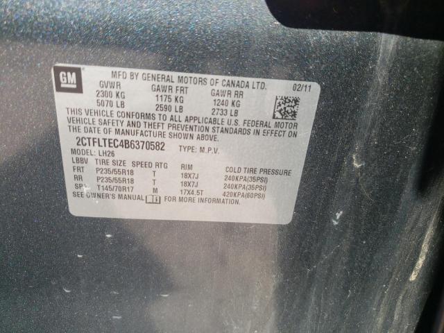 Photo 10 from auction – 2011 GMC TERRAIN SL with VIN 2CTFLTEC4B6370582