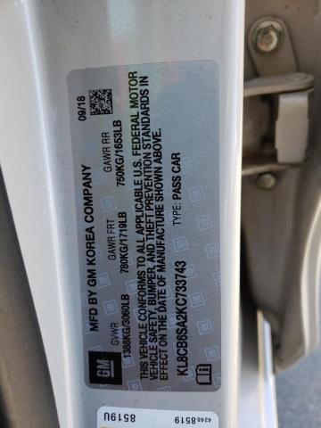 Foto 10 de la subasta – 2019 CHEVROLET SPARK LS con VIN KL8CB6SA2KC733743