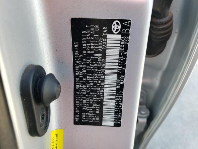 Photo 10 from auction – 2016 TOYOTA COROLLA L with VIN 5YFBURHE5GP380602