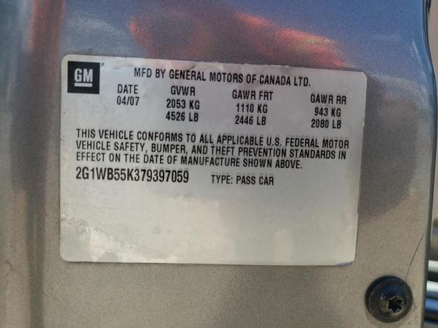 Photo 10 from auction – 2007 CHEVROLET IMPALA LS with VIN 2G1WB55K379397059