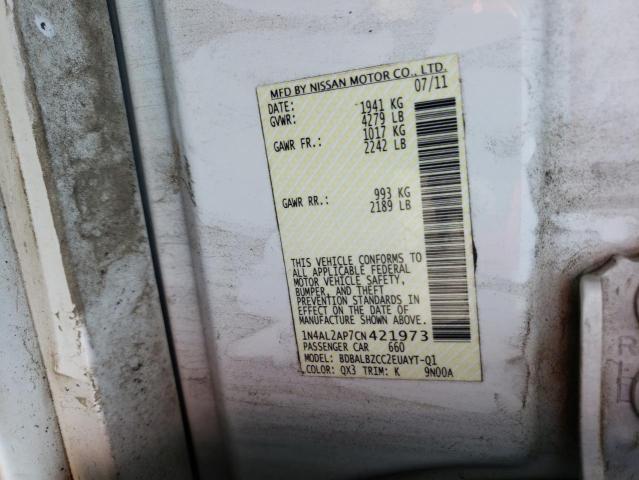 Photo 10 from auction – 2012 NISSAN ALTIMA BAS with VIN 1N4AL2AP7CN421973