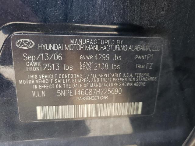 Photo 10 from auction – 2007 HYUNDAI SONATA GLS with VIN 5NPET46C87H225690