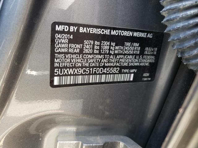 Photo 10 from auction – 2015 BMW X3 XDRIVE2 with VIN 5UXWX9C51F0D45582