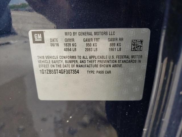 Photo 10 from auction – 2016 CHEVROLET MALIBU LS with VIN 1G1ZB5ST4GF307354