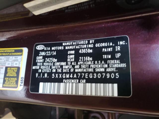 Photo 10 from auction – 2014 KIA OPTIMA LX with VIN 5XXGM4A77EG307905