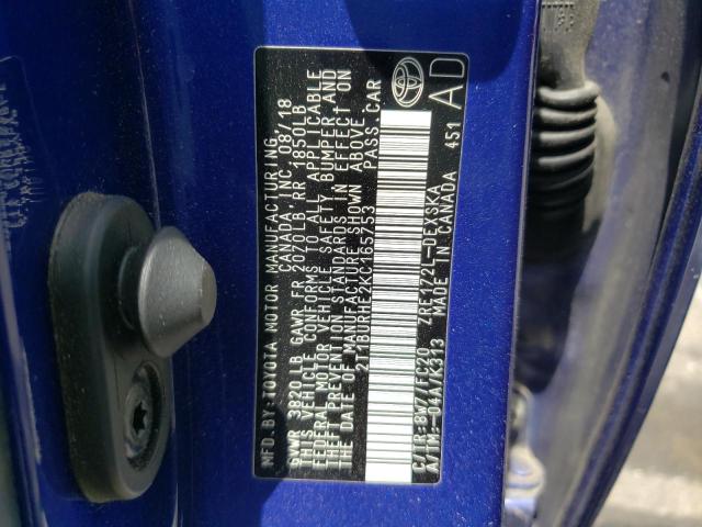 Photo 10 from auction – 2019 TOYOTA COROLLA L with VIN 2T1BURHE2KC165753