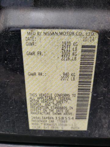 Photo 10 from auction – 2015 NISSAN ALTIMA 2.5 with VIN 1N4AL3AP8FN358554