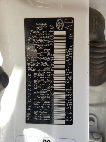 Photo 10 from auction – 2015 TOYOTA COROLLA L with VIN 2T1BURHEXFC299142