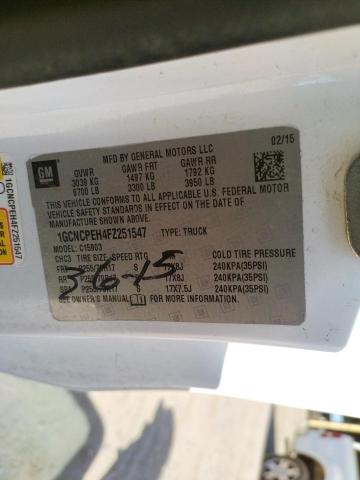 Photo 10 from auction – 2015 CHEVROLET SILVERADO with VIN 1GCNCPEH4FZ251547
