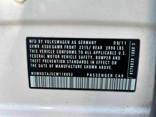 Photo 10 from auction – 2012 VOLKSWAGEN GTI with VIN WVWHD7AJ5CW118652