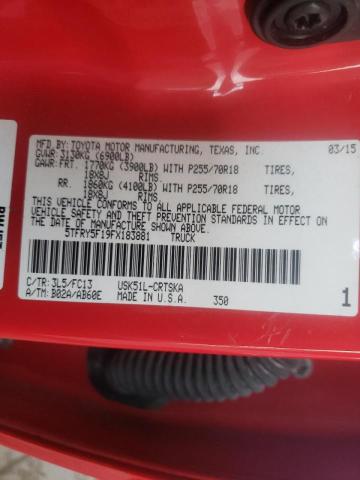 Photo 10 from auction – 2015 TOYOTA TUNDRA DOU with VIN 5TFRY5F19FX183881