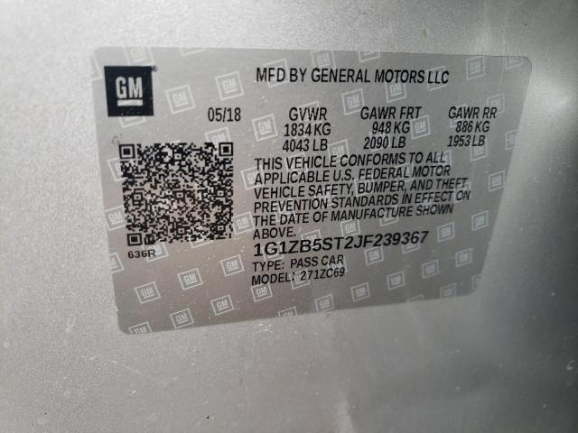 Photo 10 from auction – 2018 CHEVROLET MALIBU LS with VIN 1G1ZB5ST2JF239367
