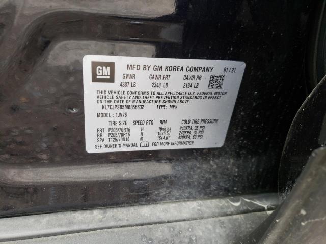 Photo 10 from auction – 2021 CHEVROLET TRAX 1LT with VIN KL7CJPSB5MB356632