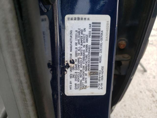 Photo 10 from auction – 2003 TOYOTA COROLLA with VIN 1NXBR32EX3Z084801