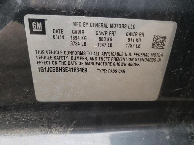 Photo 10 from auction – 2014 CHEVROLET SONIC LT with VIN 1G1JC5SH3E4163469