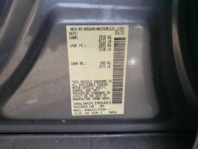 Photo 10 from auction – 2015 NISSAN ALTIMA 2.5 with VIN 1N4AL3AP1FC286463