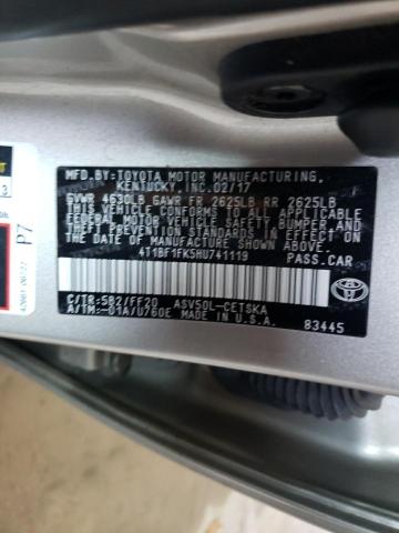 Photo 10 from auction – 2017 TOYOTA CAMRY LE with VIN 4T1BF1FK5HU741119