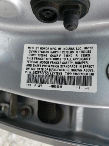 Photo 10 from auction – 2015 HONDA CIVIC LX with VIN 19XFB2F55FE271879