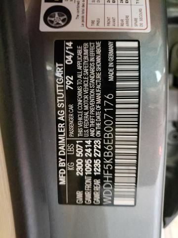 Photo 10 from auction – 2014 MERCEDES-BENZ E with VIN WDDHF5KB6EB007176