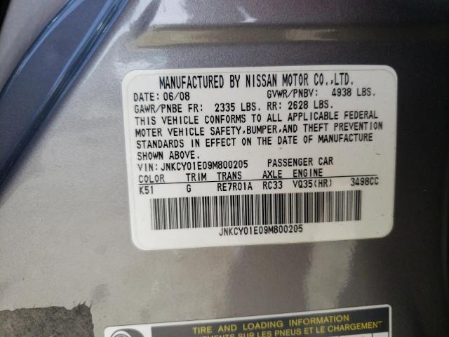 Photo 10 from auction – 2009 INFINITI M35 BASE with VIN JNKCY01E09M800205