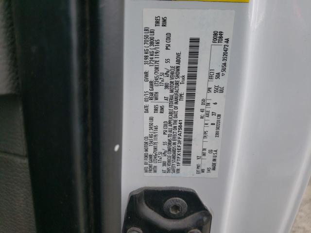 Photo 10 from auction – 2015 FORD F150 SUPER with VIN 1FTFX1EF3FFA75841