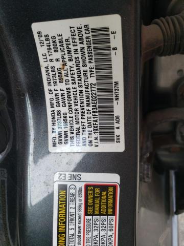 Photo 10 from auction – 2010 HONDA CIVIC EX with VIN 19XFA1F83AE022772