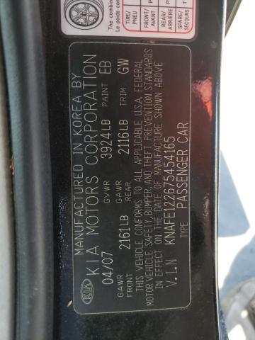 Photo 10 from auction – 2007 KIA SPECTRA EX with VIN KNAFE122675454165