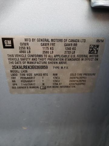 Photo 10 from auction – 2014 GMC TERRAIN SL with VIN 2GKALREK3E6360859