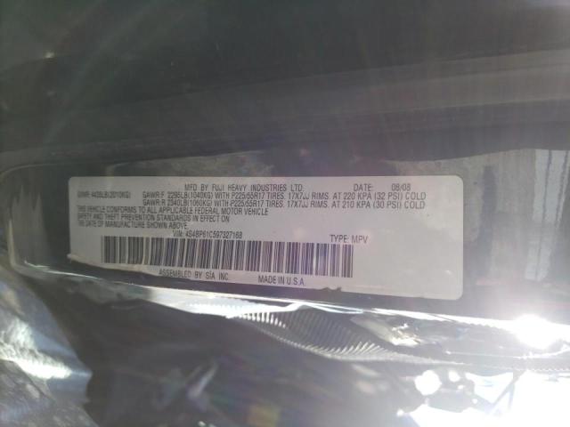 Photo 10 from auction – 2009 SUBARU OUTBACK 2. with VIN 4S4BP61C597327168