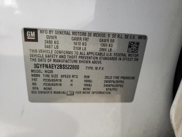 Photo 10 from auction – 2011 CADILLAC SRX LUXURY with VIN 3GYFNAEY2BS522800