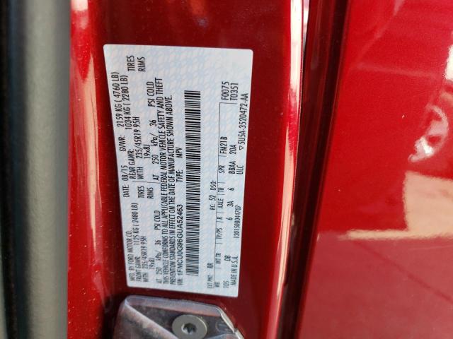 Photo 10 from auction – 2016 FORD ESCAPE SE with VIN 1FMCU0G96GUA52463