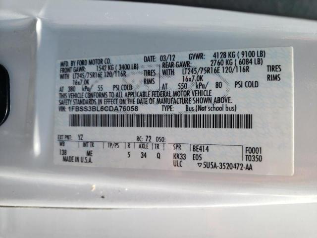 Photo 10 from auction – 2012 FORD ECONOLINE with VIN 1FBSS3BL6CDA76058