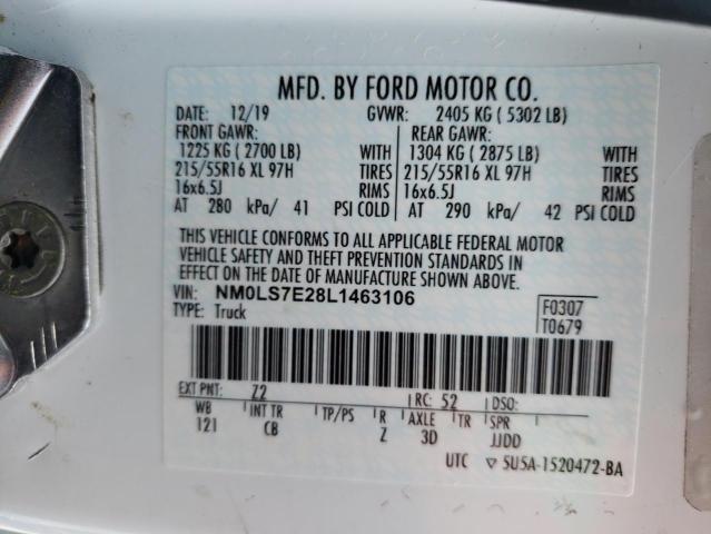 Photo 10 from auction – 2020 FORD TRANSIT CO with VIN NM0LS7E28L1463106