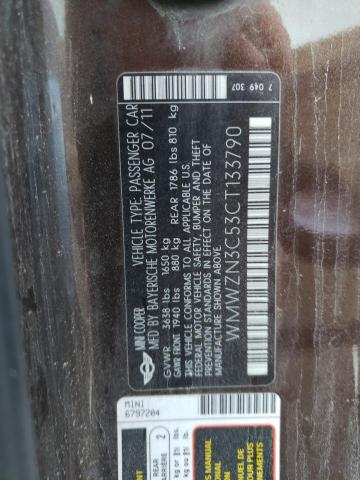 Photo 10 from auction – 2012 MINI COOPER with VIN WMWZN3C53CT133790